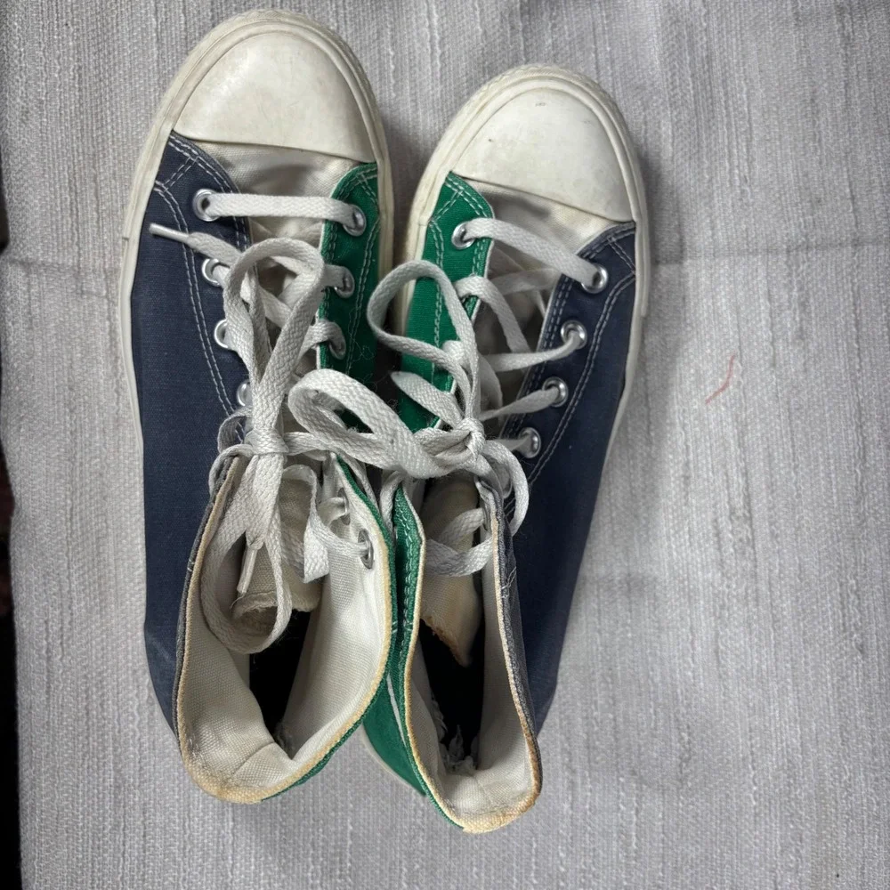 Converse Chuck Taylor All Star High Top Sneakers Navy Green Colorblock - Picture 5 of 11